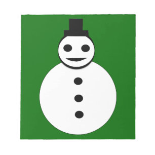 Bloco De Notas Notepad Snowman de Natal a sorrir