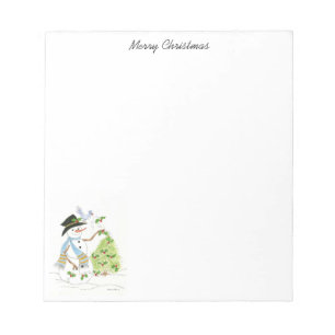 Bloco De Notas Notepad Snowman e Bluebird