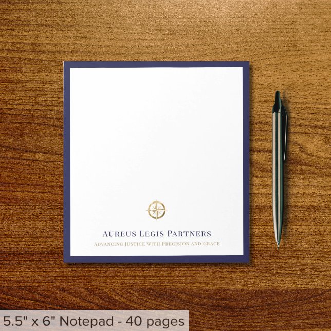 Bloco De Notas Notepad sofisticado com logotipo Compass (Criador carregado)