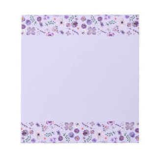 Bloco De Notas Notepad Sussuro Floral - Charme de Lavanda Suave