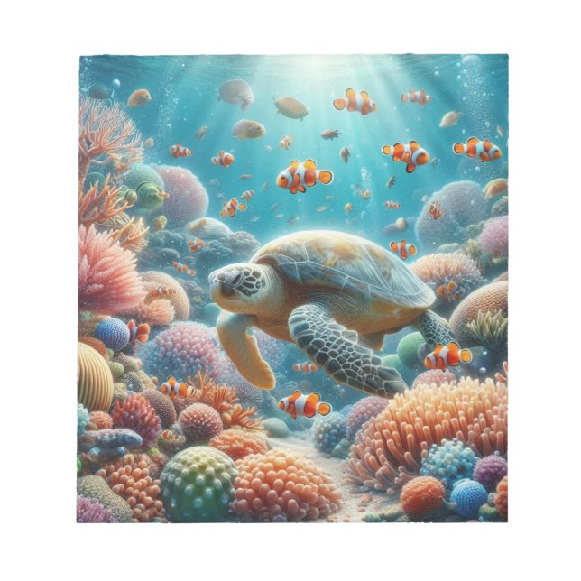 Bloco De Notas Notepad Turtle Atrativo (Frente)