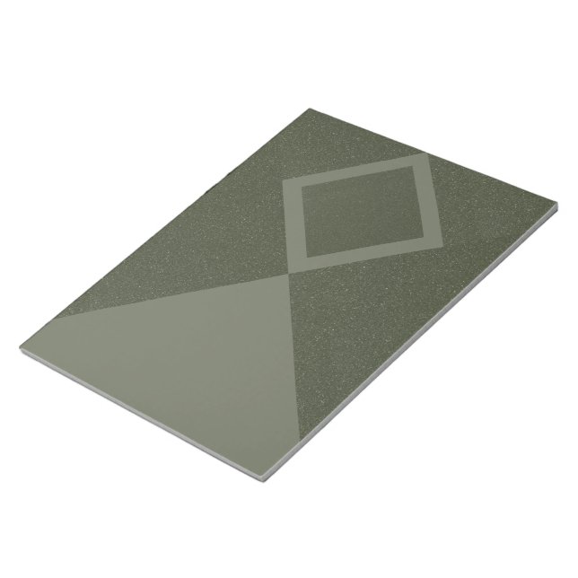 Bloco De Notas Notepad Verde de Pico de Diamante Geométrico (Inclinado)