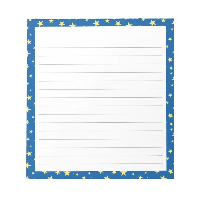 Bloco De Notas Notepad Vinculado: Design da Noite Estrelada (Frente)