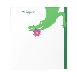 Bloco De Notas Notepad Whimsical Sra. Alligator