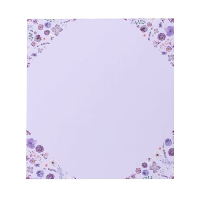 Bloco De Notas Notepad Whisper Floral - Serenidade de Lavanda mol (Frente)