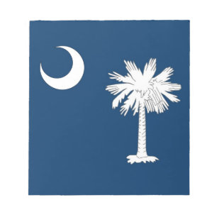 Bloco De Notas Notepad with Flag of South Carolina State