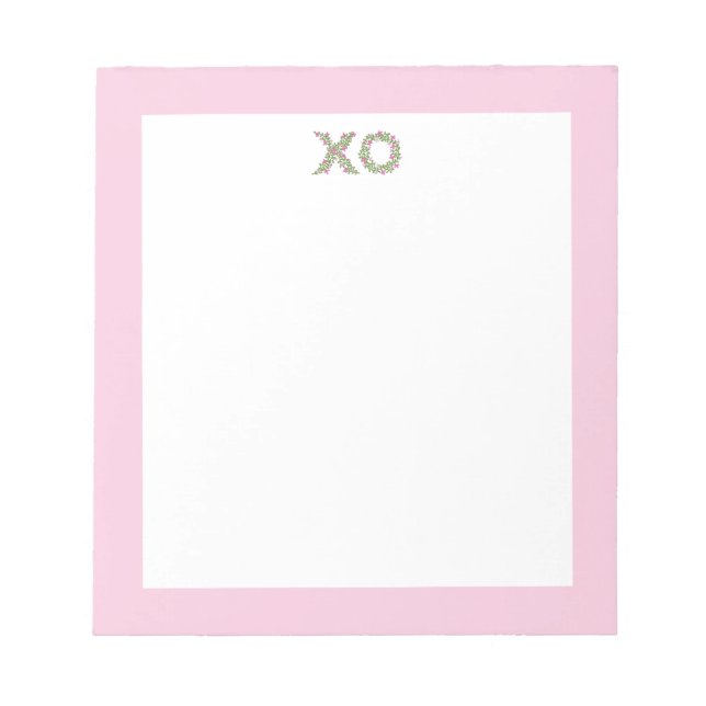 Bloco De Notas Notepad XO Floral (Frente)