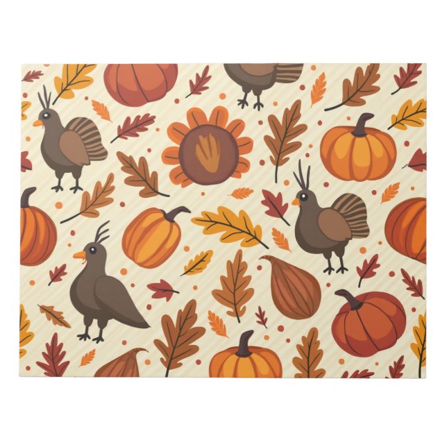 Bloco De Notas Notepads de Ação de Graças (Frente)