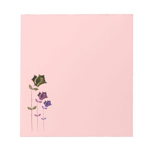 Bloco De Notas Notepads de três Rosas (Frente)