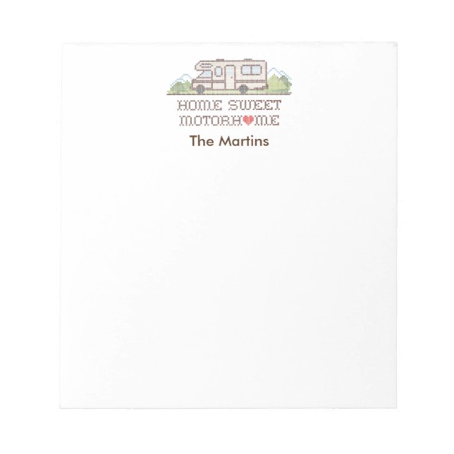 Bloco De Notas Notepads Home Sweet Motor (Frente)