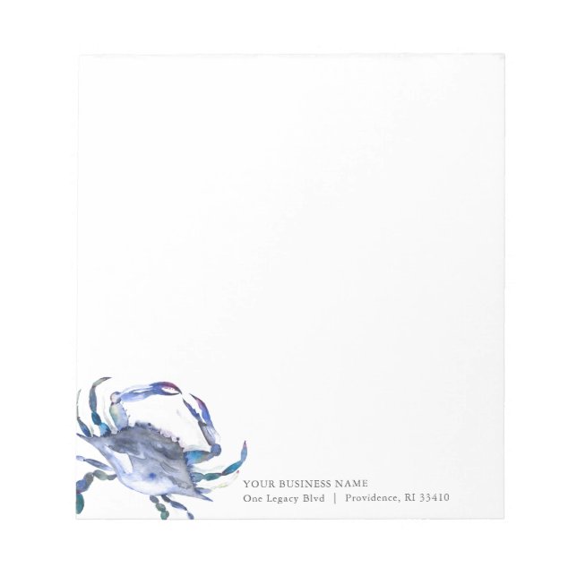 Bloco De Notas Notepads Personalizados Cachorra Azul Aquarela (Frente)