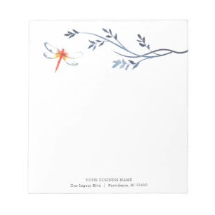 Bloco De Notas Notepads Personalizados Dragonfly Vermelho Waterco