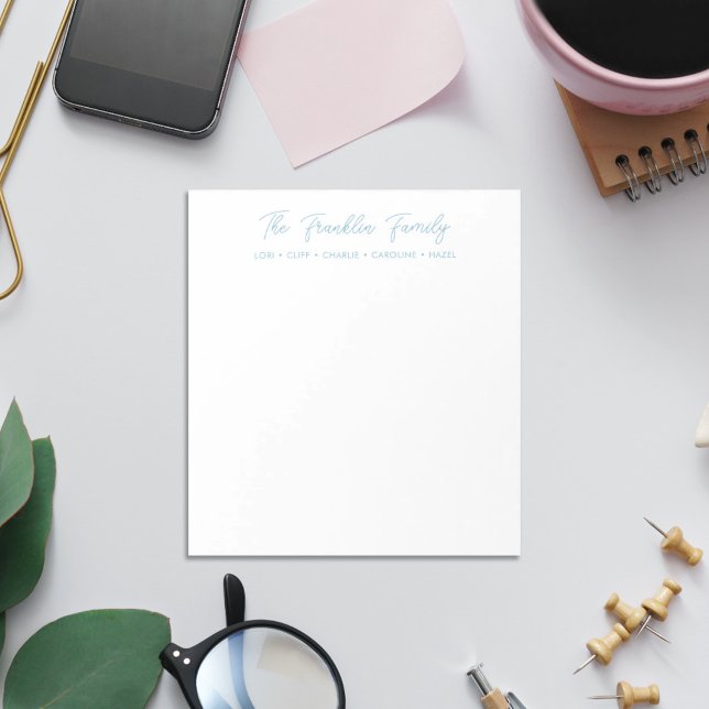 Bloco De Notas Notepads personalizados simples para famílias (Criador carregado)