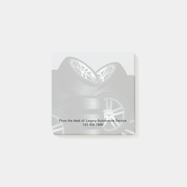 Bloco De Notas Notepads Sticky com Gráfico de Tema Automotivo (Frente)