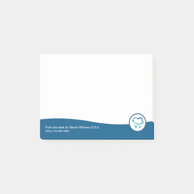 Bloco De Notas Notepads Sticky em Massa do Dentista Moderno (Frente)
