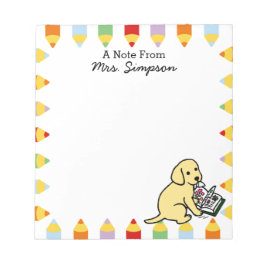 Bloco De Notas Notepads Yellow Labrador Personalizados
