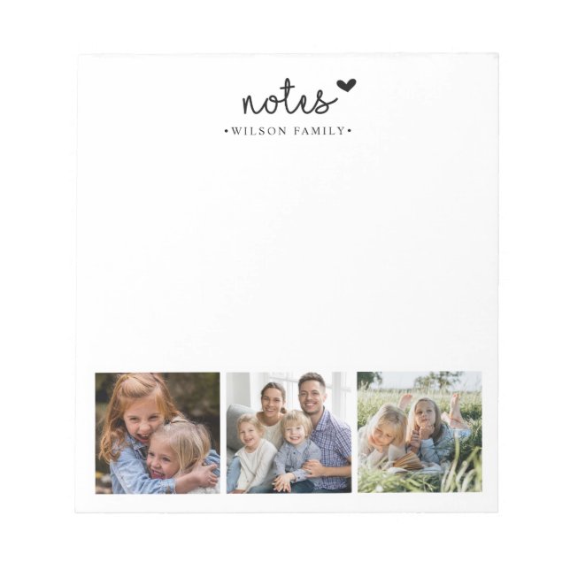 Bloco De Notas Notes Photo Collage Family  (Frente)