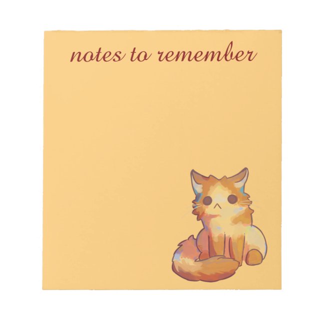 Bloco De Notas Notes to remember, Cat, kitten, poes (Frente)