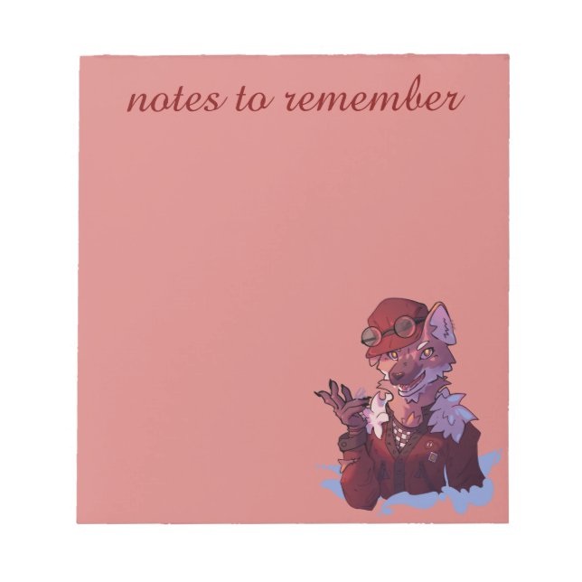 Bloco De Notas Notes to remember, vos, Fox (Frente)
