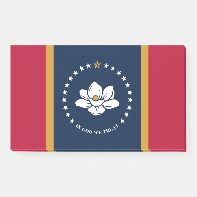 Bloco De Notas Notes with flag of Mississippi State, USA (Frente)