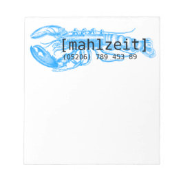 Bloco De Notas Notizkarten für Restaurants