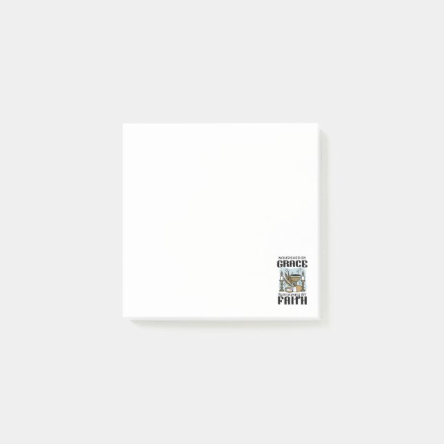 Bloco De Notas Nourished by Grace, Sustained by Faith Design (Frente)