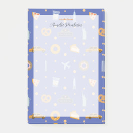 Bloco De Notas Nova Iorque moderno - Padrão Real Nome Azul