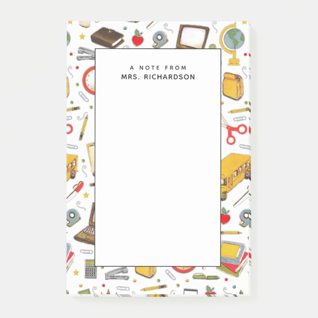 Bloco De Notas novidade personalizada de professores (Frente)
