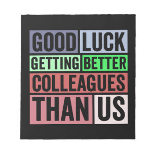 Bloco De Notas Novo Trabalho Engraçado Despedida De Colaborador