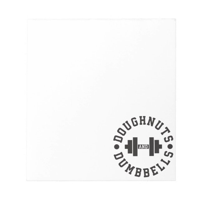 Bloco De Notas Nozes e Dumbbeldes - Carboidratos - Exercício Engr (Frente)