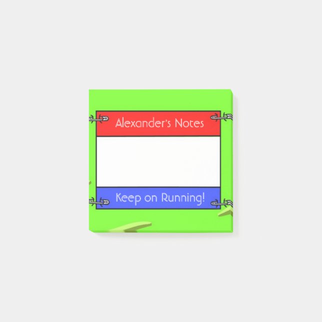 Bloco De Notas Número de Bib do Runner (Frente)