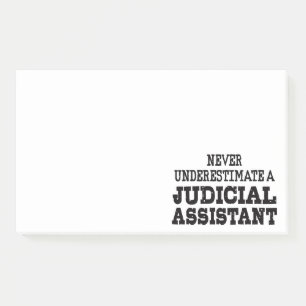 Bloco De Notas Nunca subestime um assistente judicial