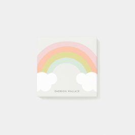 Bloco De Notas Nuvem Fofa Arco-íris Pastel