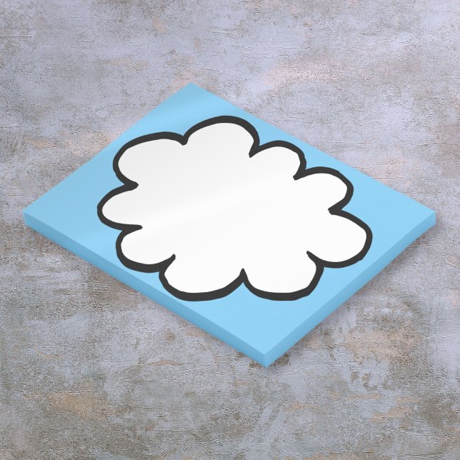Bloco De Notas Nuvem Simples de Pensamento Moderno e Divertida (Cute Fun Modern Simple Thought Cloud Post-it Notes)