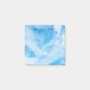 Bloco De Notas Nuvens Brancas Azul Céu Moderno Elegante Profissi