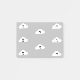 Bloco De Notas nuvens com cinza das caras (2)