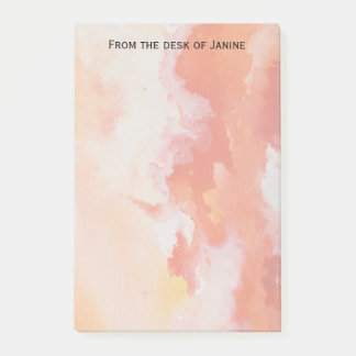 Bloco De Notas Nuvens da laranja da aguarela