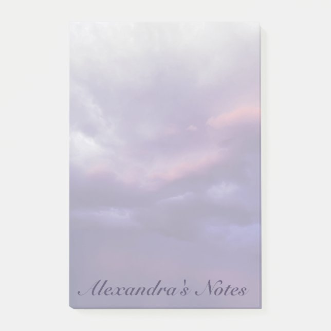 Bloco De Notas Nuvens de Tempestade Coloridas (Frente)