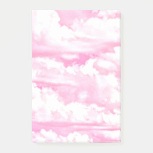Bloco De Notas Nuvens Rosa Festivas