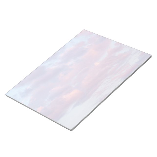 Bloco De Notas Nuvens rosadas e roxas (Inclinado)