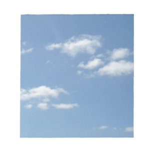 Bloco De Notas Nuvens Sabedoras Céu Azul Pó