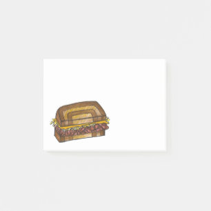 Bloco De Notas NYC Jewish Deli Reuben Sandwich Foodie Posta