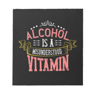 Bloco De Notas O Álcool É Uma Vitamina Incompreendida