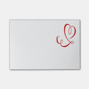 Bloco De Notas O Amor Do Coração Vermelho Posta-O - Casamento, 