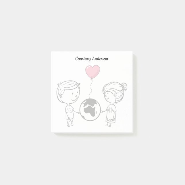 Bloco De Notas O Amor Não Sabe Distância Postar Notas (Frente)