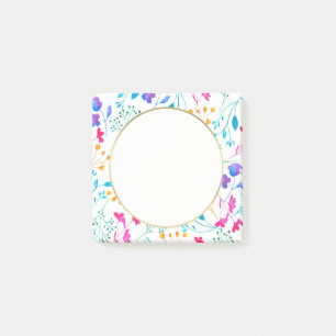 Bloco De Notas O arco-íris branco do Sprig colore notas de