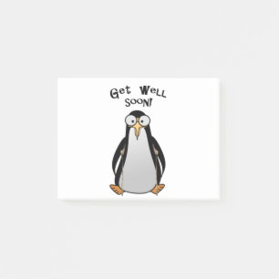 Bloco De Notas O Cartoon Penguin em muletas.