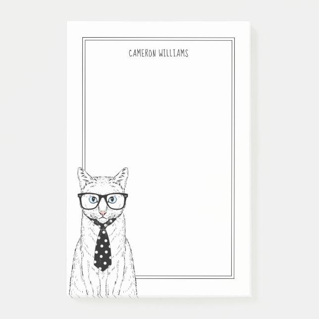 Bloco De Notas O casal do gato | adiciona seu nome (Frente)