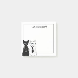 Bloco De Notas O casal do gato adiciona seu nome