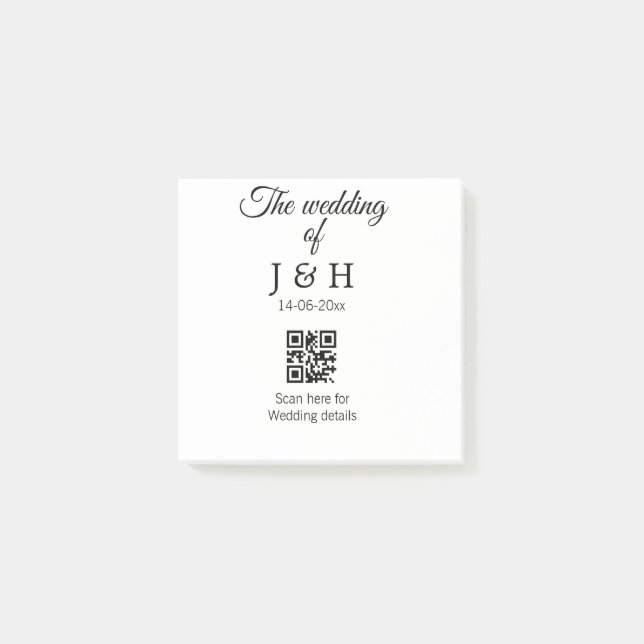 Bloco De Notas O casamento de adicionar nome do casal Detalhes da (Frente)